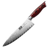 Cuchillo Gyuto Damasco VG-10 Chef 8” mango rojo
