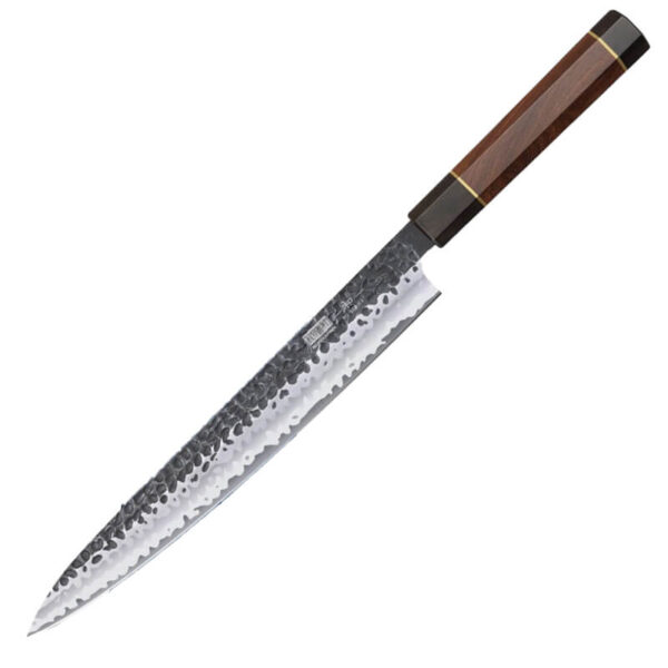 Cuchillo Yanagiba Damasco Martillado 10”