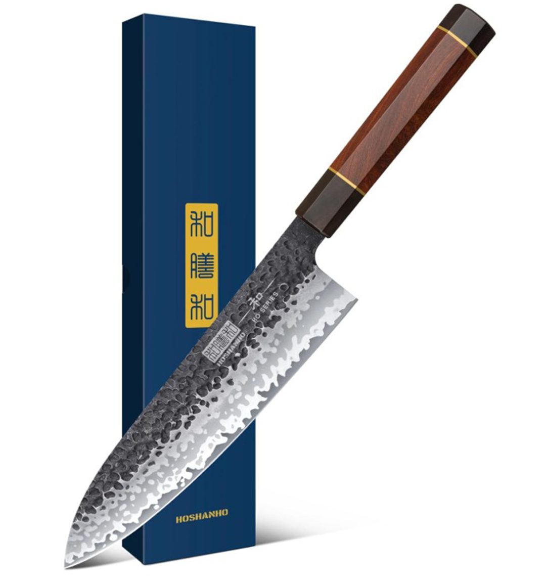 cuchillo gyuto damasco martillado vg 10 8”